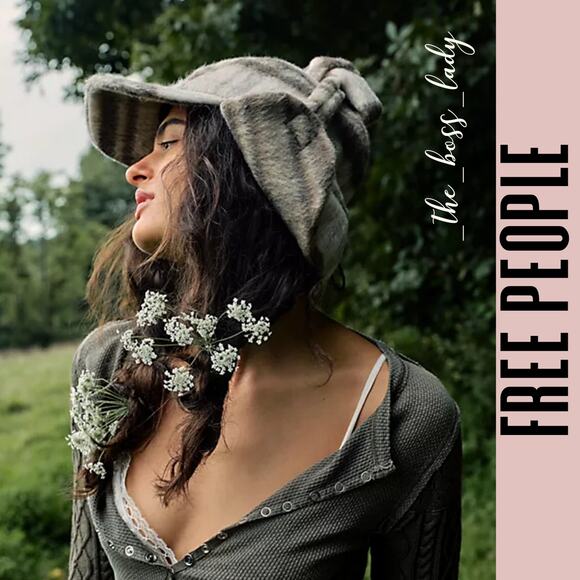 Free People hat plaid trapper hat fall winter boho cozy - Picture 3 of 12